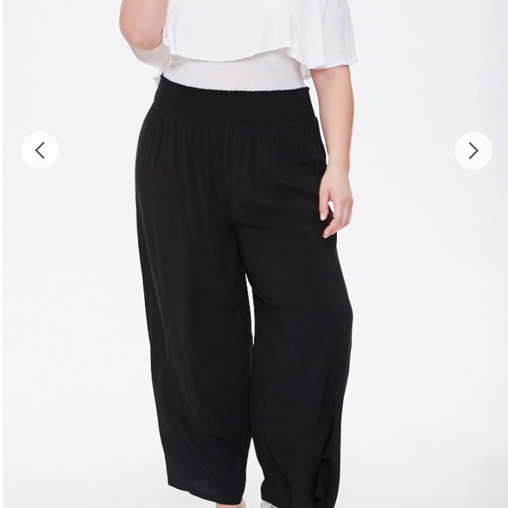 Black Women's Wide-Leg Pants - Picture 2 of 11